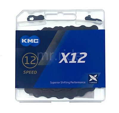 Cadena de bicicleta KMC X12 de 126 eslabones, 12 velocidades, 1/2 x 11/128